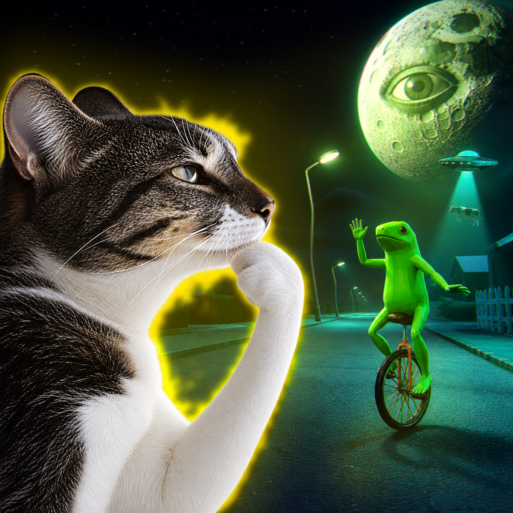 Media for Thinking Cat #3109 item