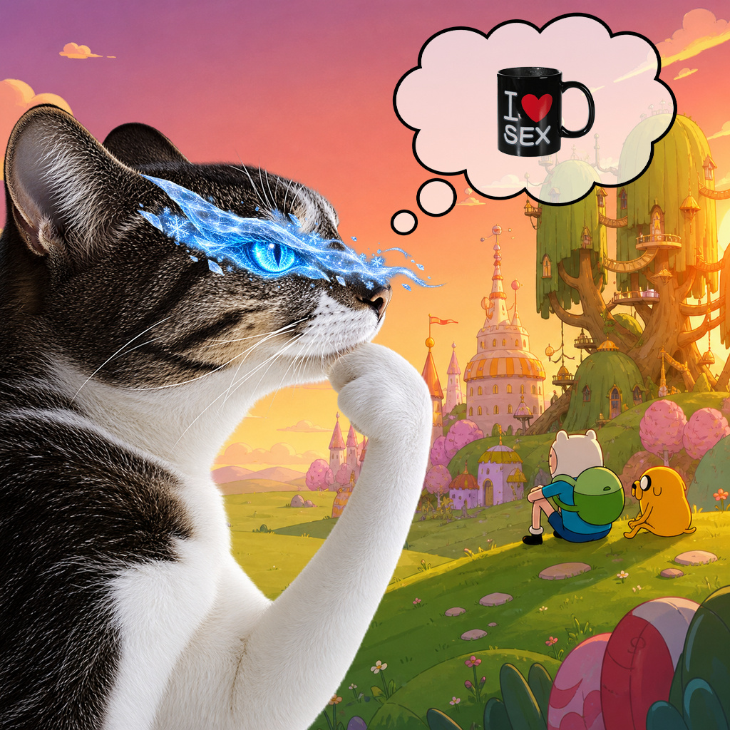 Media for Thinking Cat #557 item