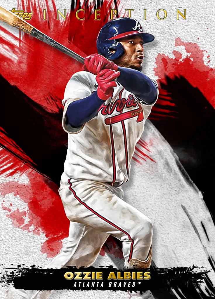 Media for Atlanta Braves™ Ozzie Albies Inception Base Red 5 Rare #86 item